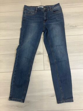 Ellen Tracy Serene Slim Jeans Dark Blue Women’s Classic Stretch Denim Sz 4